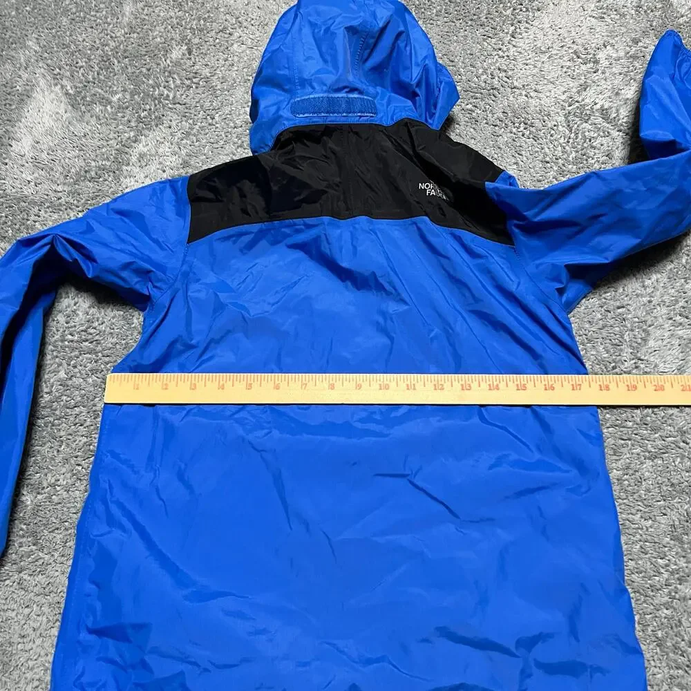 The North Face Jacket Kids Boys Medium 10-12 Blue Rain Nylon Hooded Coat